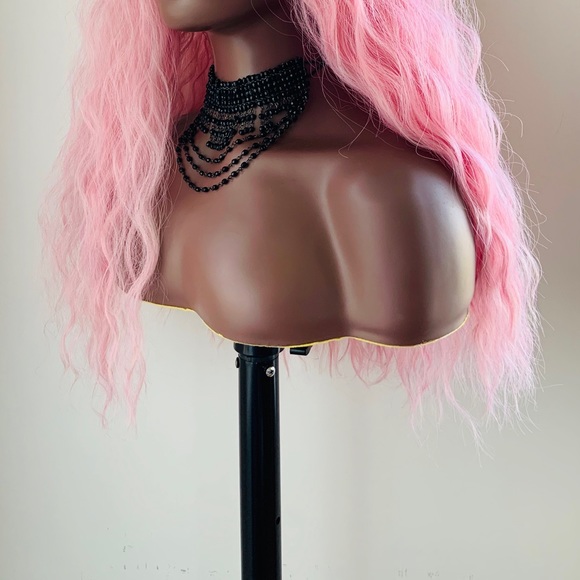 Pretty in Pink “Put On & Go” Synthetic Wig with Bangs for Cosplay/Anime/Gaming… - Picture 9 of 13